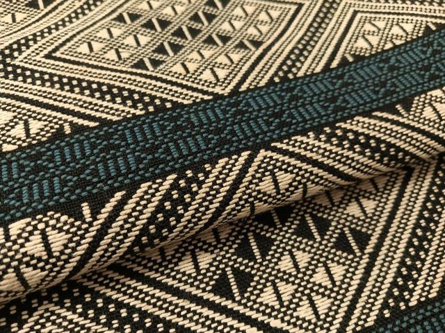 平和屋着物●八寸名古屋帯 こぎん刺し 横段菱吉祥文 綿 逸品 CABL0015vp