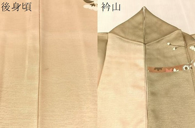 平和屋着物●訪問着 駒刺繍 花筏文 暈し染め 金彩 正絹 逸品 CABL0037vp
