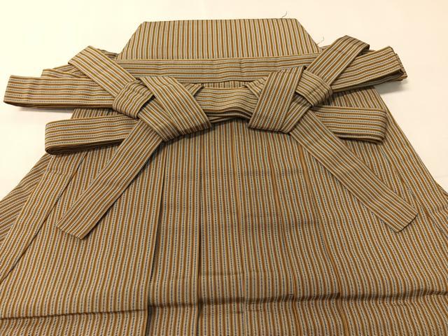 平和屋着物●男性 行灯袴 縞 正絹 逸品 CABL0043vp