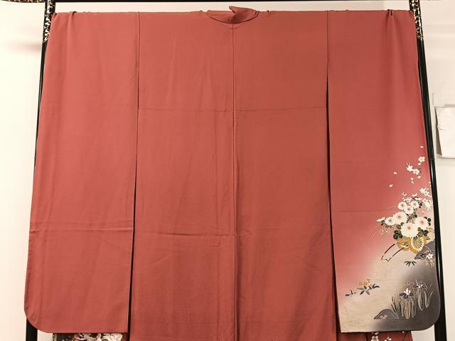 平和屋着物●豪華振袖 刺繍 花車文 暈し染め 金彩 正絹 逸品 CABL0049vp