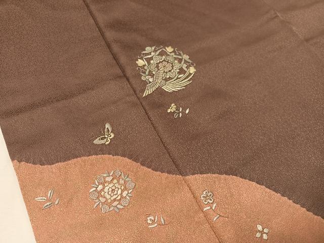 平和屋着物●訪問着 総刺繍 絞り 正倉院花鳥蝶文 金彩 正絹 逸品 CABL0059vp
