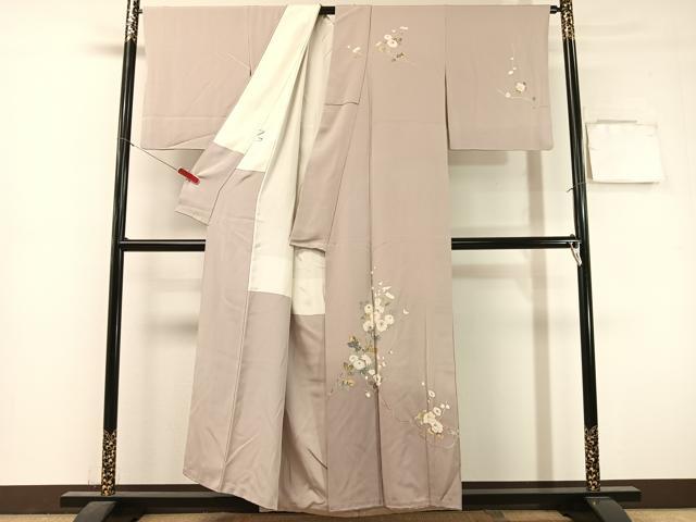 平和屋着物●京加賀友禅 百貫達雄 訪問着 枝花文 暈し染め 正絹 逸品 CABL0060vp