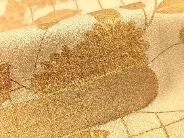 平和屋着物●訪問着 霞草花文 金彩 正絹 逸品 CABL0069vp