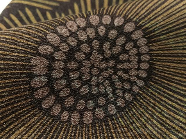 平和屋着物●全通柄 九寸名古屋帯 花尽くし 黒地 金通し地正絹 逸品 CABL0083vp