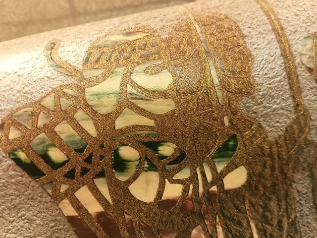 平和屋着物●太鼓柄袋帯 エジプト壁画文様 金彩 正絹 逸品 CABL0126vp