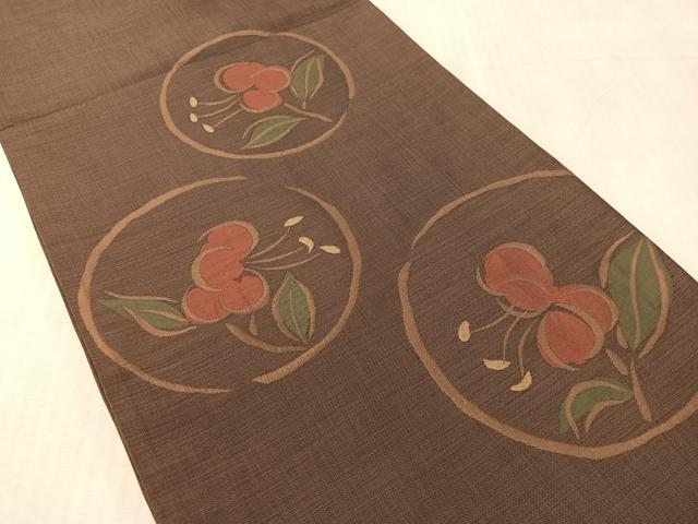 平和屋着物●名門木屋太 今河織物 六通柄袋帯 花丸文 正絹 逸品 CABL0150vp
