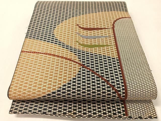 平和屋着物●太鼓柄袋帯 幾何学鳥文 金糸 正絹 逸品 CABL0174vp