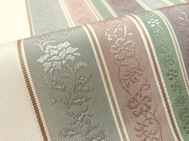 平和屋着物●本場筑前博多織 全通柄袋帯 西村織物謹製 花唐草間道 証紙付き 正絹 逸品 CABL0186vp