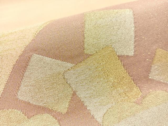 平和屋着物●太鼓柄袋帯 綴れ 地紙重ね流水文 金銀糸 正絹 逸品 CABL0187vp