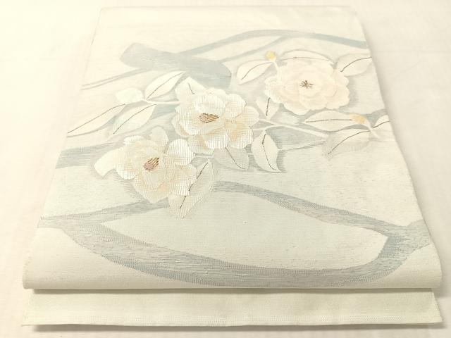 平和屋着物●太鼓柄袋帯 すくい織 枝花文 金銀糸 正絹 逸品 CABL0197vp