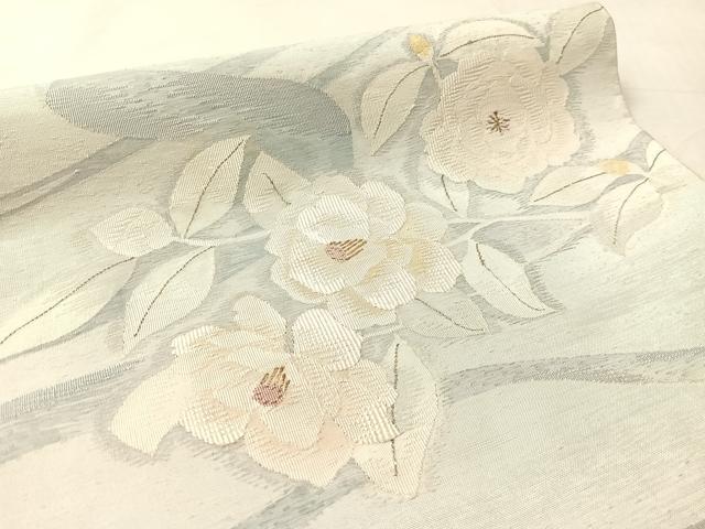平和屋着物●太鼓柄袋帯 すくい織 枝花文 金銀糸 正絹 逸品 CABL0197vp