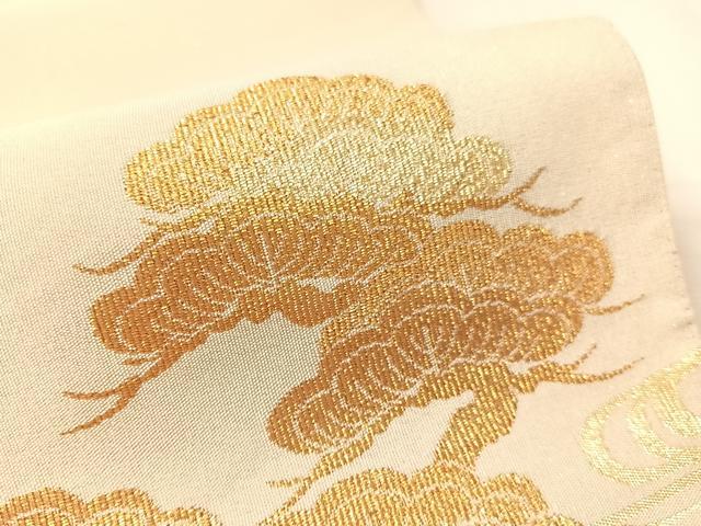 平和屋着物●太鼓柄袋帯 綴れ 錦秋松楓蒔絵 金糸 正絹 逸品 CABL0216vp
