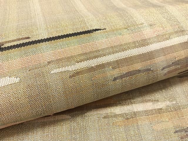 平和屋着物●太鼓柄袋帯 霞文 金糸 正絹 逸品 未使用 CABL0255vp