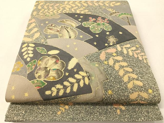 平和屋着物●六通柄袋帯 辻が花 正絹 逸品 未使用 CABL0257vp