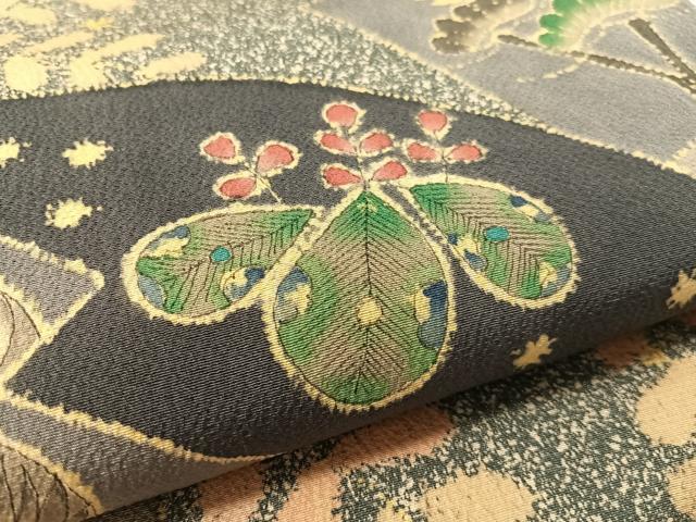 平和屋着物●六通柄袋帯 辻が花 正絹 逸品 未使用 CABL0257vp