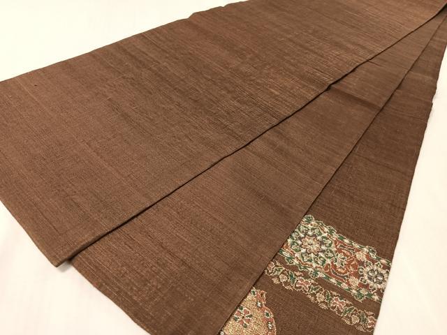 平和屋着物●太鼓柄袋帯 辻が花 正倉院花文 金通し地 正絹 逸品 CABL0258vp