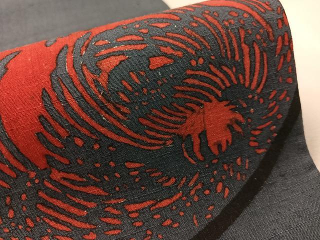 平和屋着物●太鼓柄袋帯 紬地 乱菊丸文 正絹 逸品 CABL0276vp