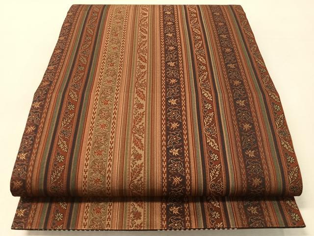 平和屋着物●両面 全通柄袋帯 吉祥間道 正絹 逸品 CABL0297vp