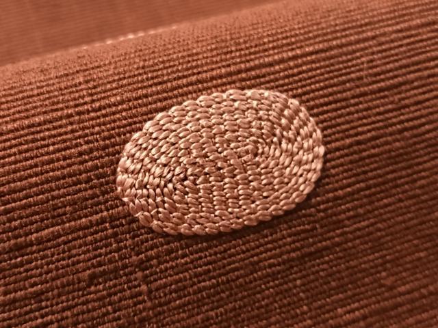 平和屋着物●本場結城紬 重要無形文化財 八寸名古屋帯 抽象文 正絹 逸品 CABL0362vp