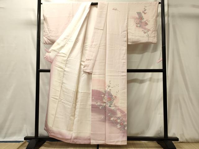 平和屋着物■訪問着 吉祥花文 正絹 逸品 CABL0404oy