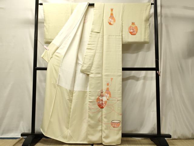 平和屋着物■訪問着 刺繍 陶器花文 小田急百貨店扱い 正絹 逸品 CABL0421oy