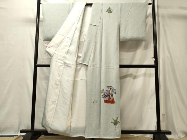 平和屋着物■訪問着 人物文 金銀彩 正絹 逸品 CABL0458oy