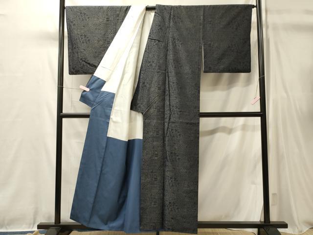 平和屋着物■上質な紬 幾何学文 正絹 逸品 CABL0463oy