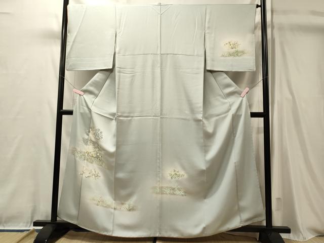 平和屋着物■訪問着 草花文 兎 暈し染め 正絹 逸品 CABL0469oy