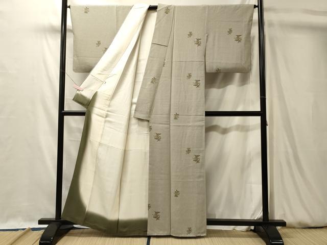 平和屋着物■上質な小紋 人物文 正絹 逸品 CABL0490oy