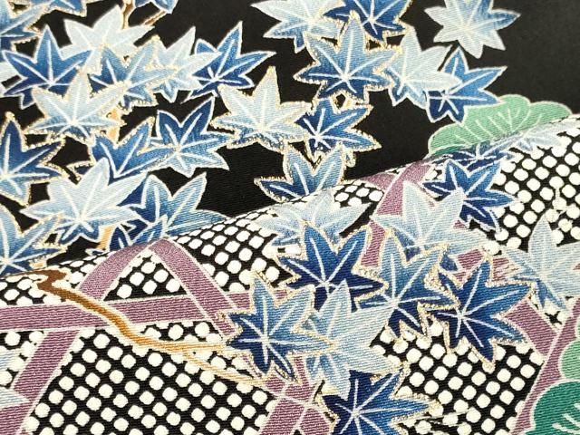 平和屋着物■豪華黒留袖 作家物 籬花松文 金彩 そごう百貨店扱い 正絹 逸品 CABL0501oy