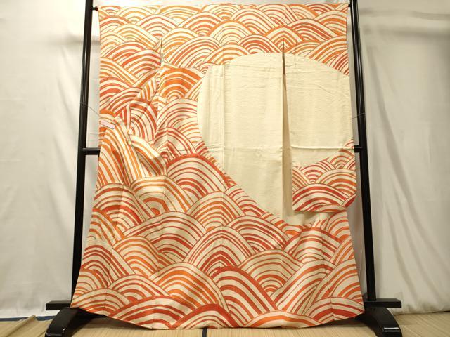 平和屋着物■豪華振袖 駒刺繍 立波文 金彩 正絹 逸品 CABL0527oy
