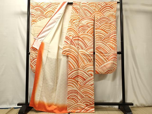 平和屋着物■豪華振袖 駒刺繍 立波文 金彩 正絹 逸品 CABL0527oy