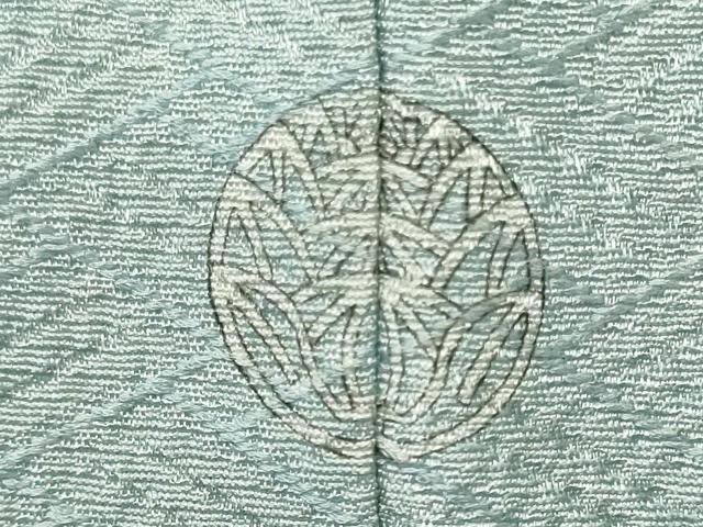 平和屋着物■上質な色無地 作家物 檜垣地紋 水浅葱色 正絹 逸品 CABL0529oy