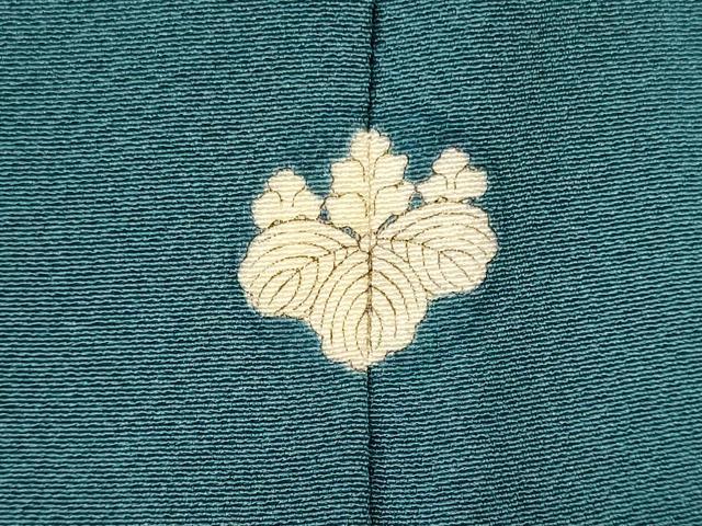 平和屋着物■本草木染作家 瑞寶 色無地 青碧色 正絹 逸品 CABL0536oy