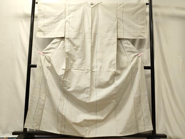 平和屋着物■上質な紬 よろけ縞 正絹 逸品 未使用 CABL0539oy