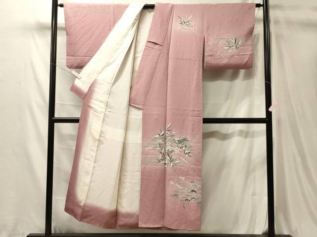 平和屋着物■訪問着 立波花松文 暈し染め 金彩 正絹 逸品 CABL0545oy