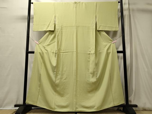 平和屋着物■上質な色無地 若芽色 ますいわ屋扱い 正絹 逸品 CABL0576oy