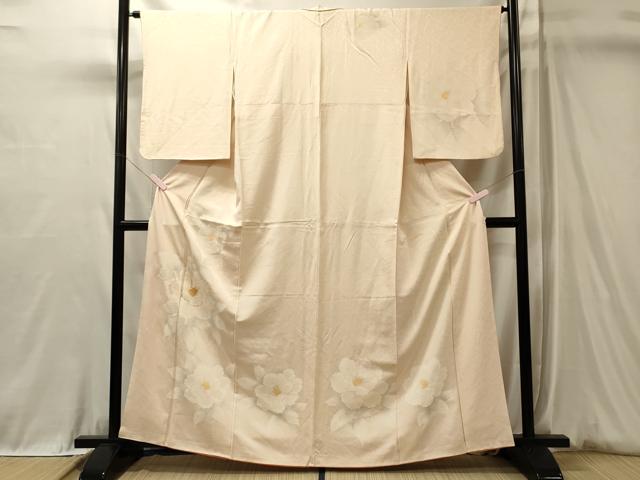 平和屋着物■訪問着 刺繍 椿 暈し染め 正絹 逸品 CABL0625oy