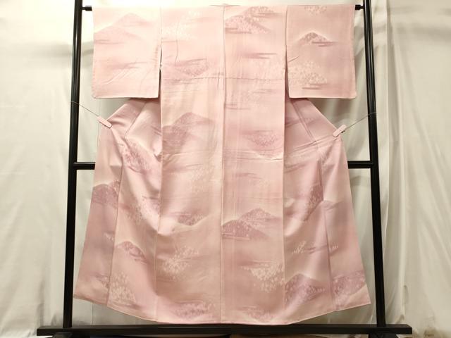平和屋着物■上質な小紋 遠山草木文 暈し染め 正絹 逸品 CABL0633oy
