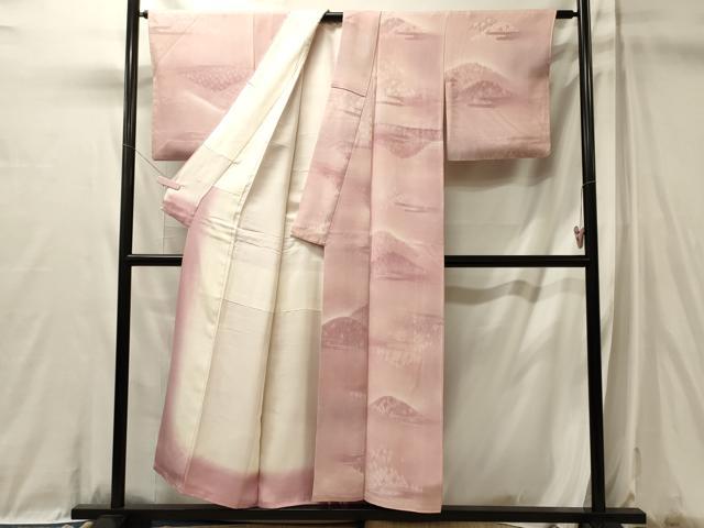 平和屋着物■上質な小紋 遠山草木文 暈し染め 正絹 逸品 CABL0633oy