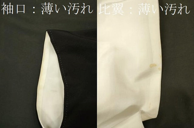 平和屋着物■豪華黒留袖 作家物 駒刺繍 飛鶴地紙花文 暈し染め 金彩 正絹 逸品 CABL0636oy