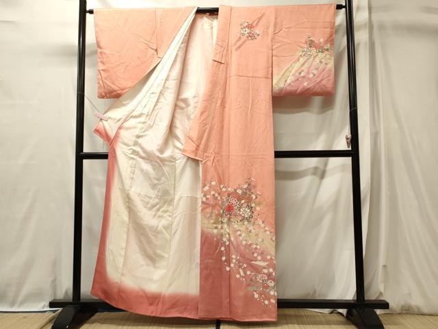 平和屋着物■訪問着 鼓花文 暈し染め 金銀彩 正絹 逸品 CABL0640oy