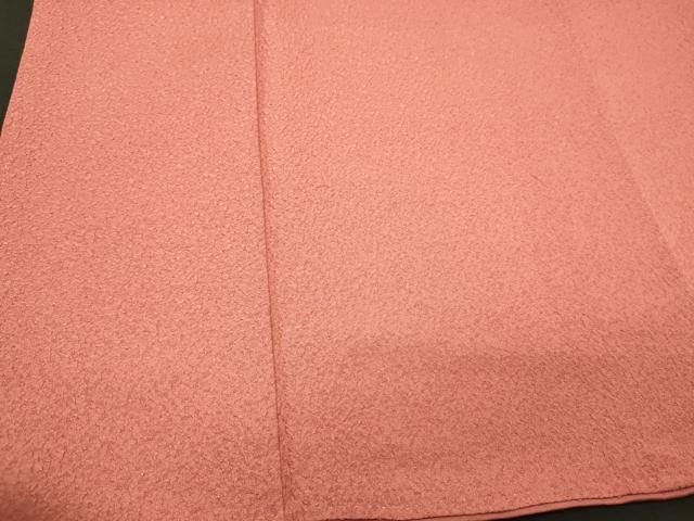 平和屋着物■上質な色無地 紋意匠 甚三紅色 正絹 逸品 CABL0652oy