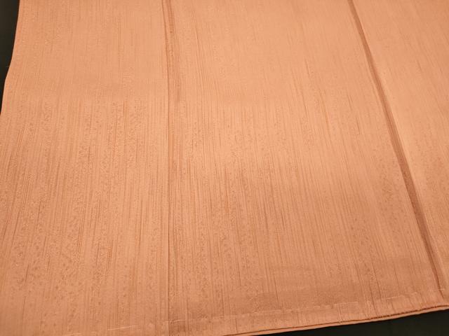 平和屋着物■上質な色無地 縞地紋 曙色 正絹 逸品 未使用 CABL0661oy