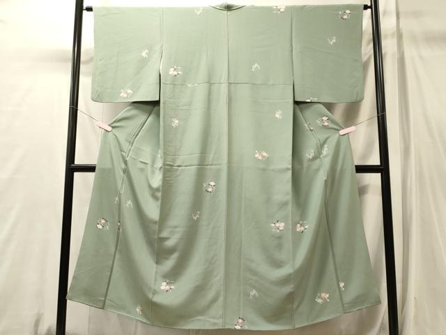 平和屋着物■上質な小紋 枝花丸文 正絹 逸品 CABL0693oy