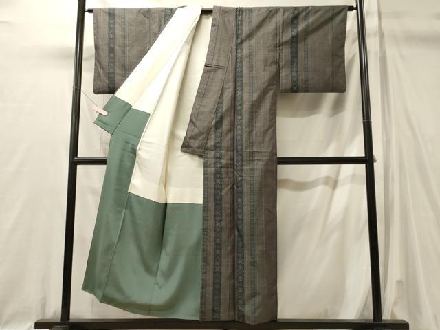 平和屋着物■本場大島紬 吉祥華間道 正絹 逸品 CABL0701oy
