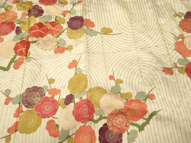 平和屋着物■豪華振袖 駒刺繍 枝花文 正絹 逸品 CABL0705oy