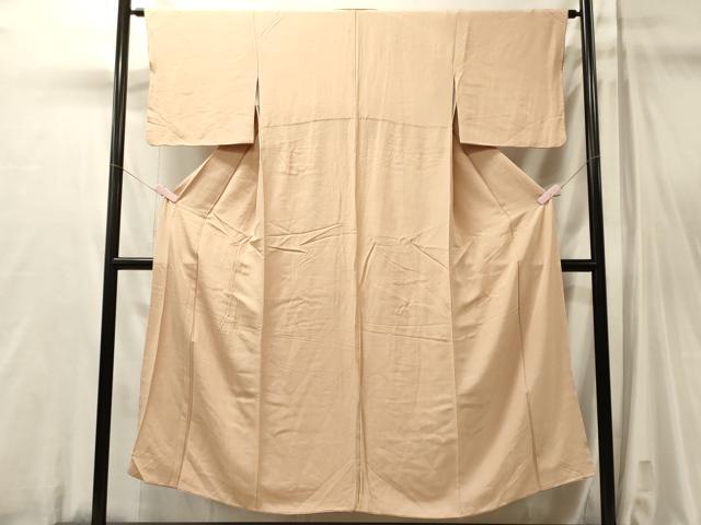 平和屋着物■上質な色無地 肌色 正絹 逸品 CABL0712oy