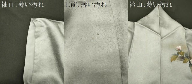平和屋着物■訪問着 草花文 暈し染め 金彩 正絹 逸品 CABL0716oy