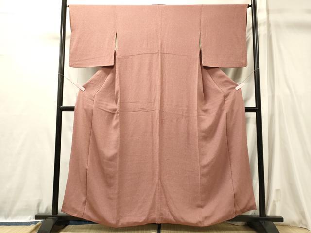 平和屋着物■上質な小紋 霞文 鬼しぼ縮緬 正絹 逸品 CABL0739oy